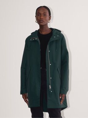 Forest Green Hooded Anorak Jacket